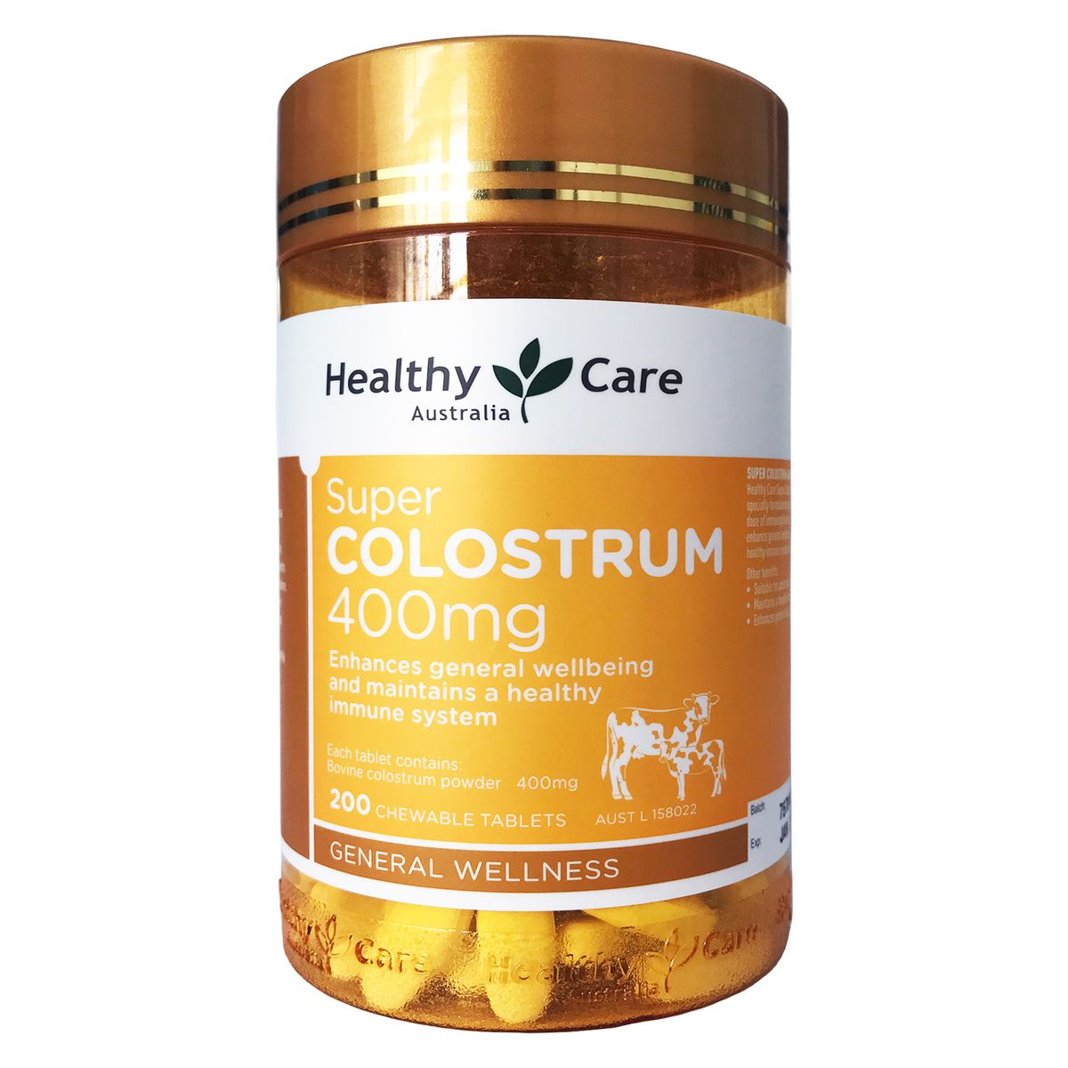 Healthy Care Super Colostrum 400mg 200 Chewable Tablets (Parallel Import) HKTVmall The