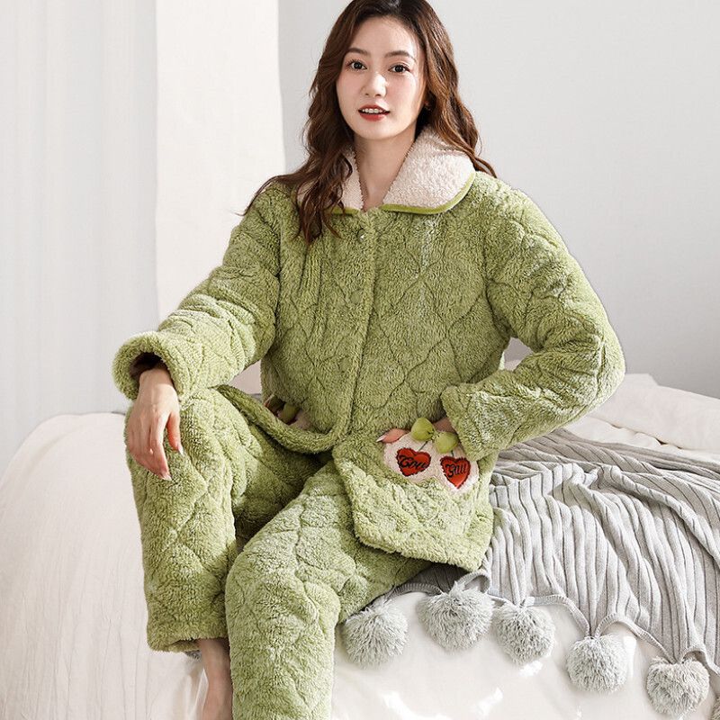 加厚長袖睡衣套裝【M-XXXL碼 YD-Q8821】【下單后聯絡客服確認發貨尺碼 】