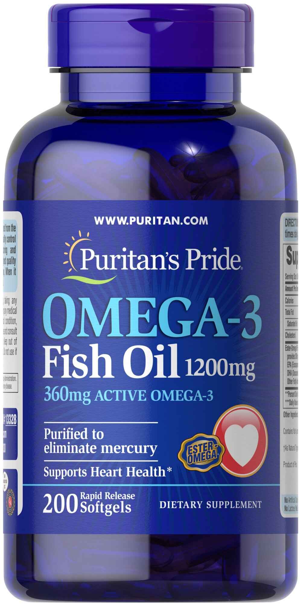 Omega-3 Fish Oil 1200 mg (360 mg Active Omega-3) 200s [Best Before: end of December 2024]