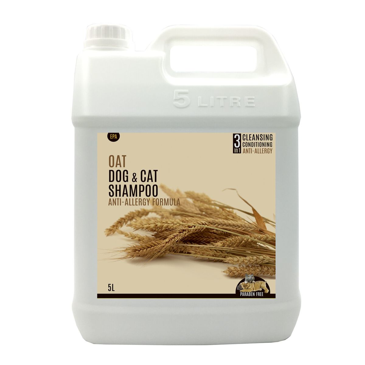 3 in 1 Oat Dog & Cat Shampoo 5L