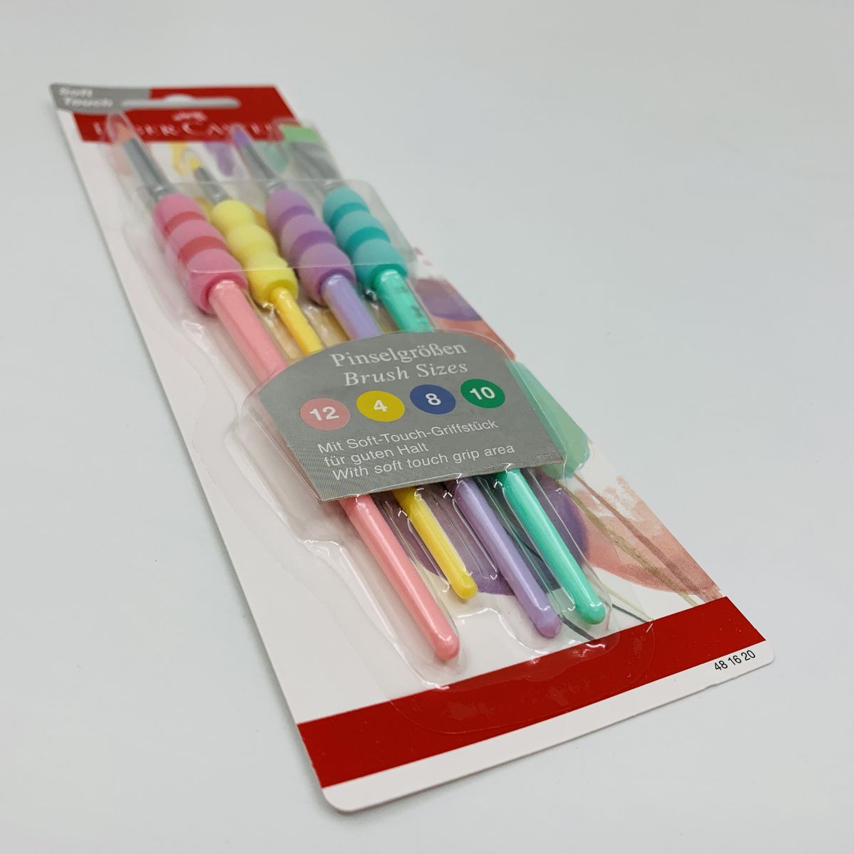 Pastel brush with soft touch grip area