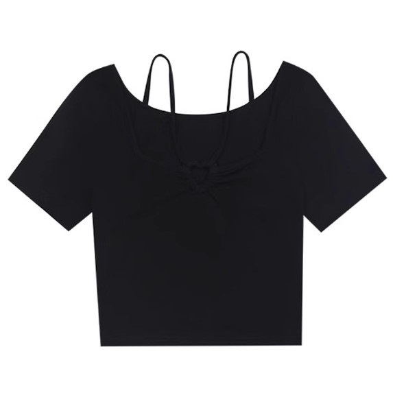 短袖T恤女夏（黑色【S_L碼】（下單後聯繫客服確認發貨尺碼）