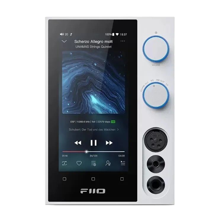 FiiO R7 Desktop high-resolution transmitter, decoder, and headphone amplifier all-in-one unit(White)