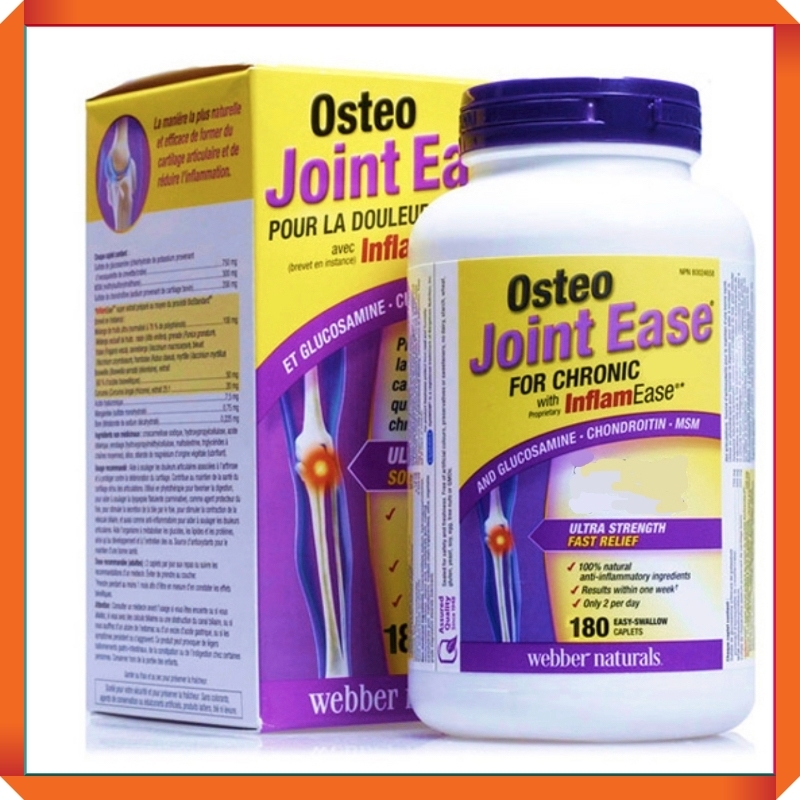 Osteo Joint Ease with InflamEase 180 caplets Glucosamine parallel import (exp:10/2026)