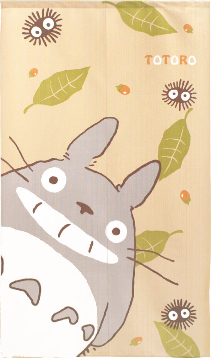 Made in Japan Totoro Door Curtain Japanese Noren Curtain Totoro Interior Door Curtain long "Leaf Yellow" Stylish Interior decorations door curtain Blindfold Tapestry Noren Wall Decorations Parallel Import