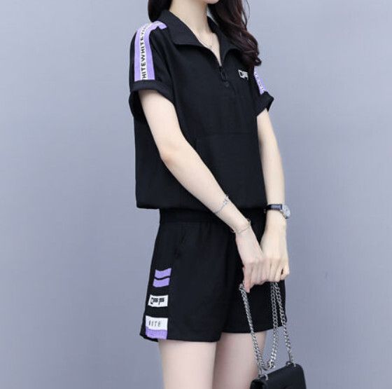 休閒運動套裝【黑色】 (尺碼：M-3XL碼) (下單後聯繫客服確認發貨尺碼)#F158027175