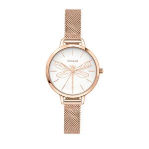 Petite Amourette 32mm Quartz Watch Rose Gold Metal Band Strap ME010046