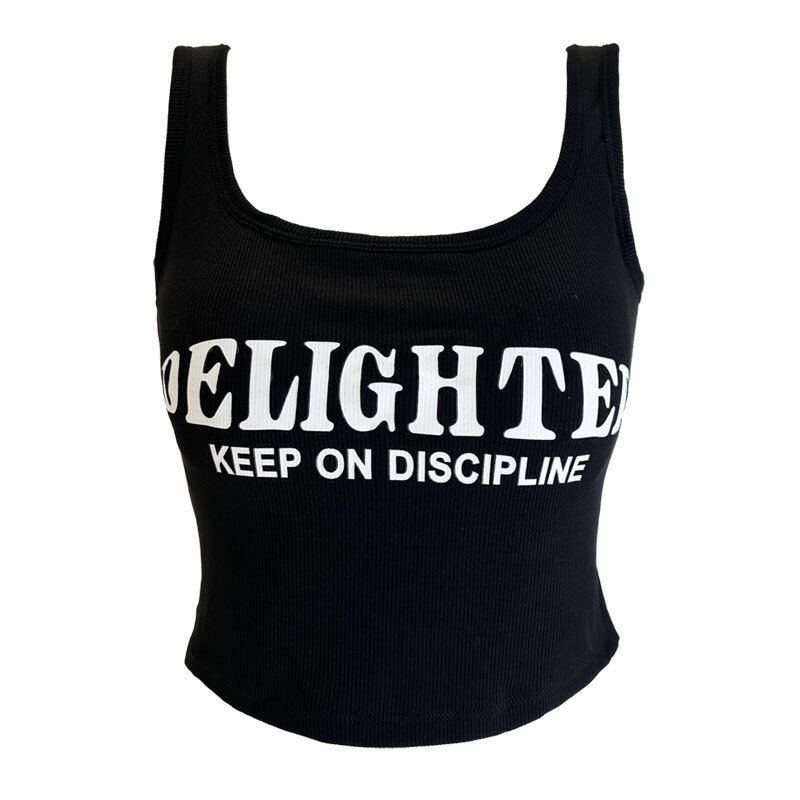 字母印花背心(黑色 均碼)#K003006507