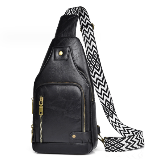 斜挎胸包運動背包（黑色.）【尺寸：17cm * 5cm * 32cm】#S019055110