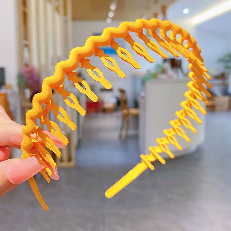 兒童碎發髮箍帶齒防滑頭箍髮飾(3#黃色)