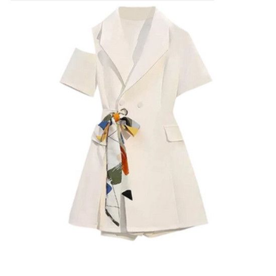 西裝+短褲套裝【白色】【M-4XL碼】（下單後請聯絡客服確認發貨尺碼）#K011004222