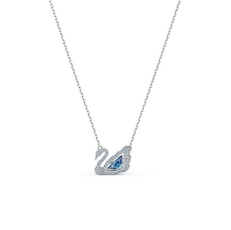 5533397 SWAROVSKI | Dancing Swan necklace (Swan, Blue, Rhodium plated) (5533397 ...
