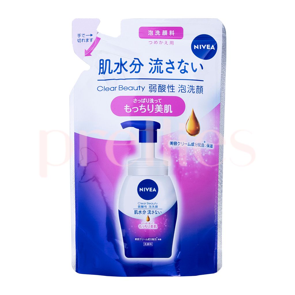 Clear Beauty 弱酸性泡沫洗面乳 (緊緻保濕) (補充裝) 130ml (粉) (平行進口貨品)