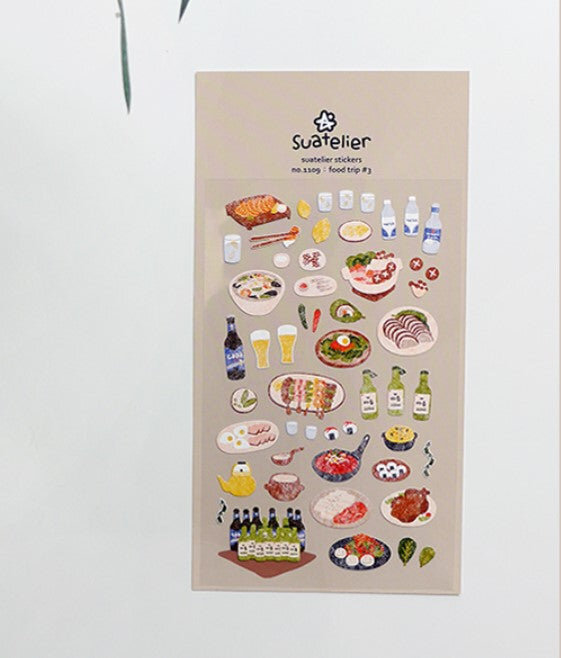 1109-Korean Sticker sheet Suatelier Kawaii sticker, Cute stickers, Scrapbooking material made in Korea