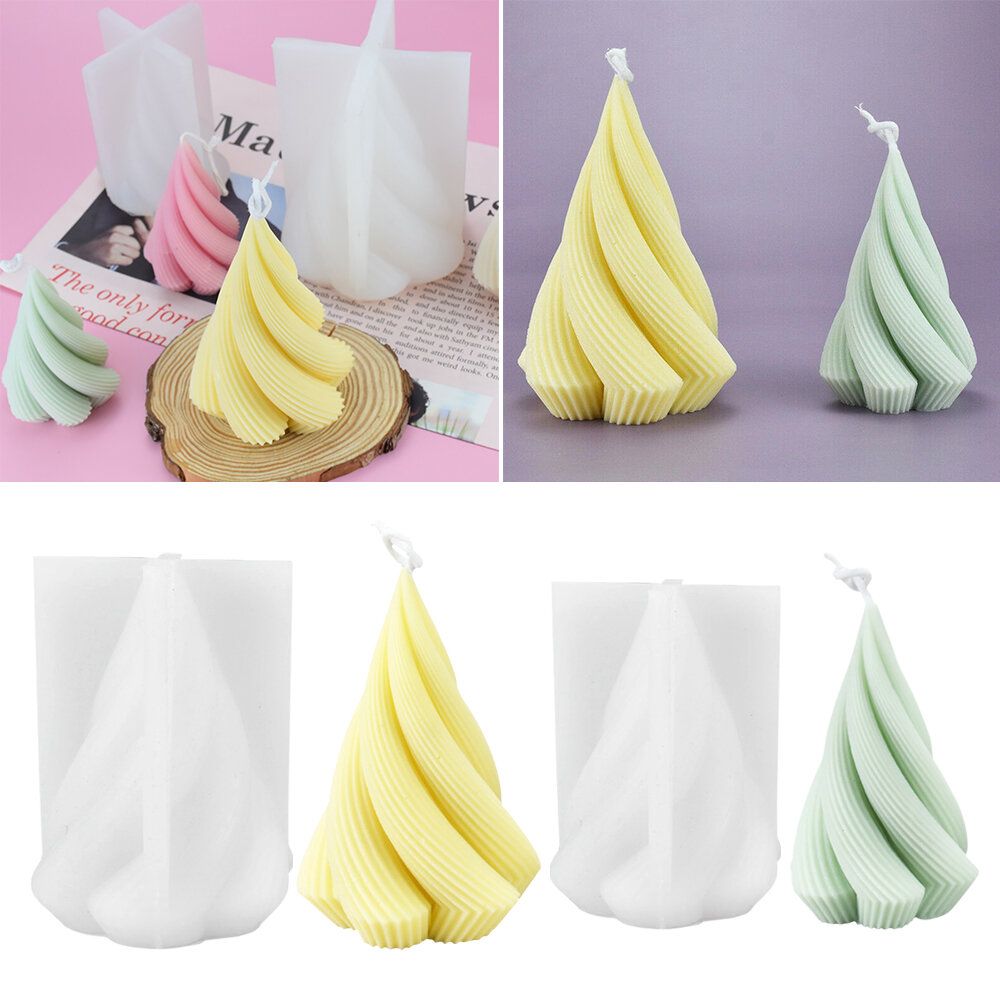 Size S 3D Silicone Candle Make Moulds DIY Art Cone Soap Wax Plaster Candles Mold Décor
