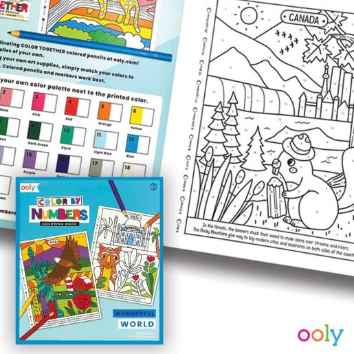 Ooly Color by Numbers Coloring Book - Wonderful World