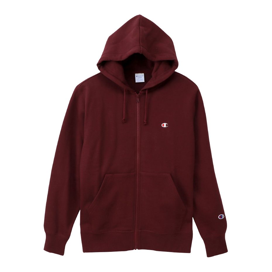 Dark red champion hoodie best sale