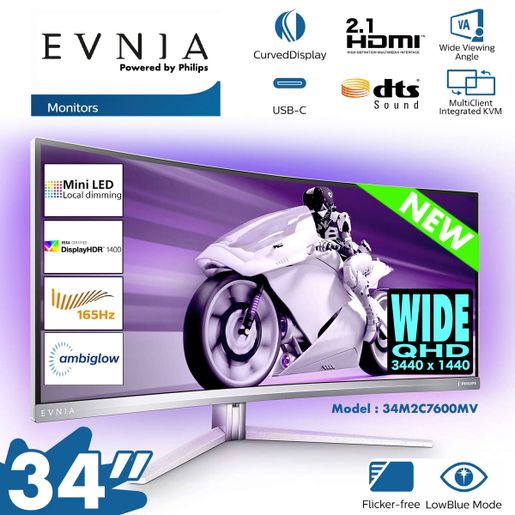 evnia curved gaming monitor