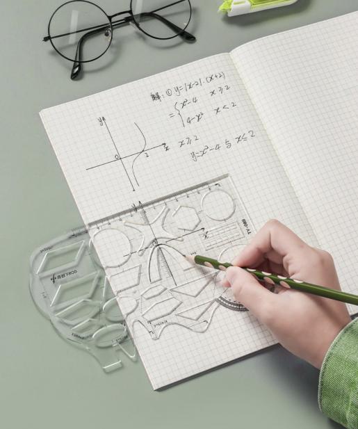 Multifunctional Geometric Ruler Drawing Ruler Template Measuring Tool Ruler