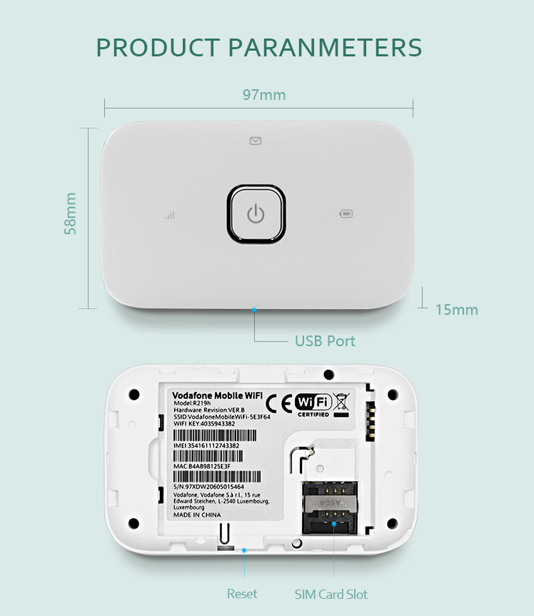 R219 Router 華為 | HUAWEI Vodafone R219 Pocket WIFI 4G 數據蛋 隨身路由器白色 - R219 | HKTVmall ...