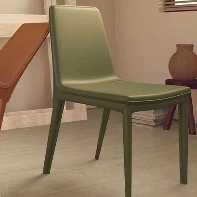 奶油風格餐椅簡單風格椅子靠背皮質馬鞍皮革(淺綠色)#H099023362