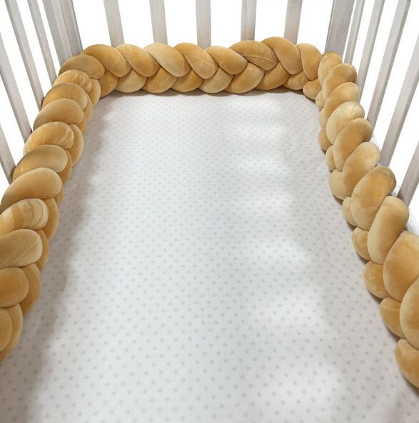 防摔防撞麻花辮床圍 抱枕（NO3駝色）（450cm 三股）#H257020210