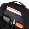 Twill & Leather Backpack - Blackl #INBP100622-BLK