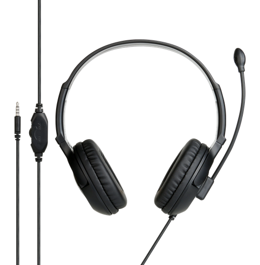 Verbatim multimedia headset with discount inline mic grey and black