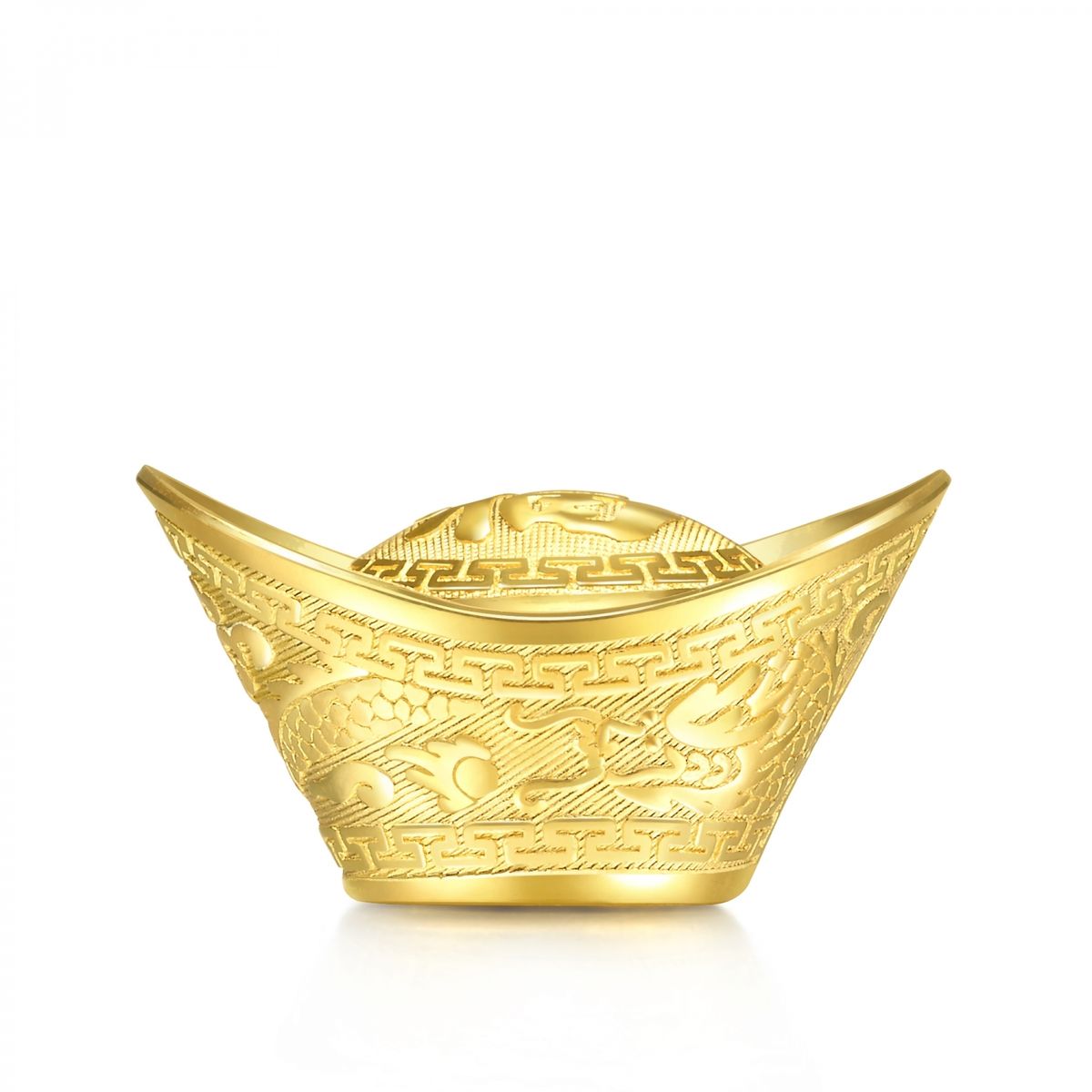 999.9黃金「福」字足金元寶擺件 計價黃金約 0.3 兩