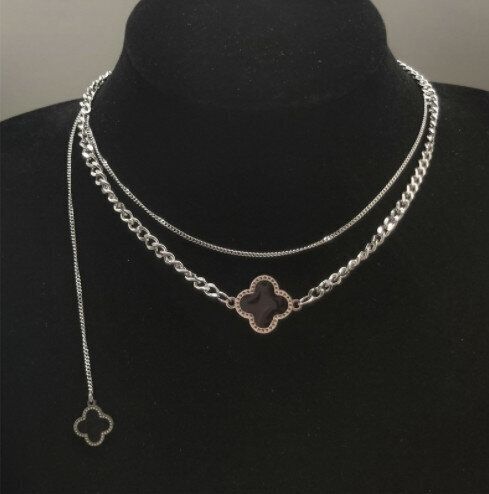 五角星項鍊(多層四葉鎖骨鏈)