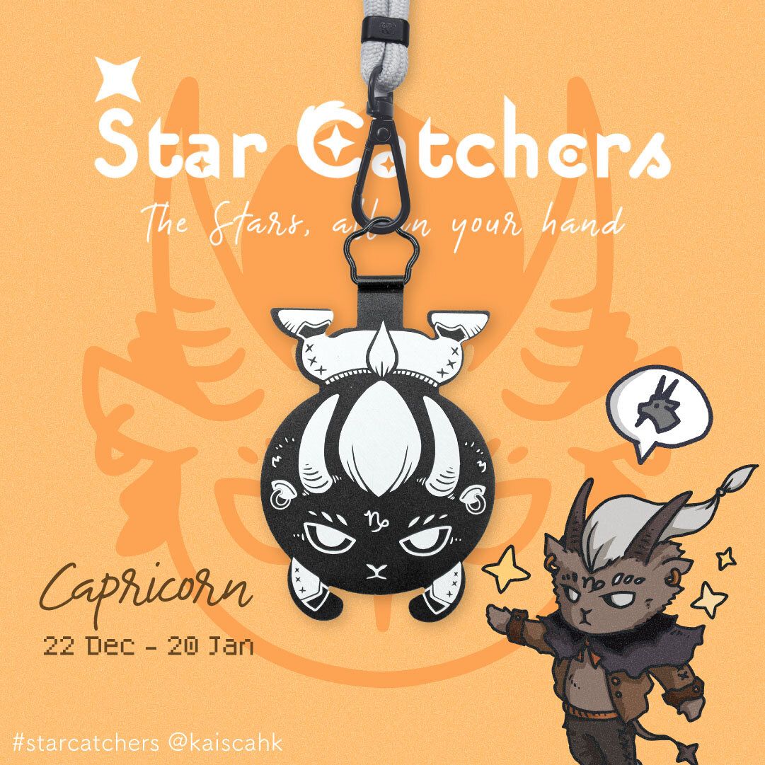 Star catchers phone strap (Capricorn) ~ 幸運色 (玫瑰金繩)