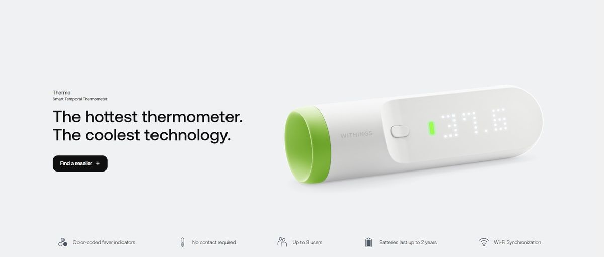 Withings thermometer online battery