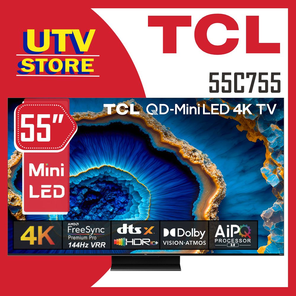 TCL 55V型 MiniLED 4Kテレビ Amazon | TCL 55V型 4K 液晶テレビ MiniLED技術採用 スマート