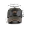 [Dark Brown] PU Leather Men Baseball Cap Simple Outing Baseball Cap [Parallel Import]