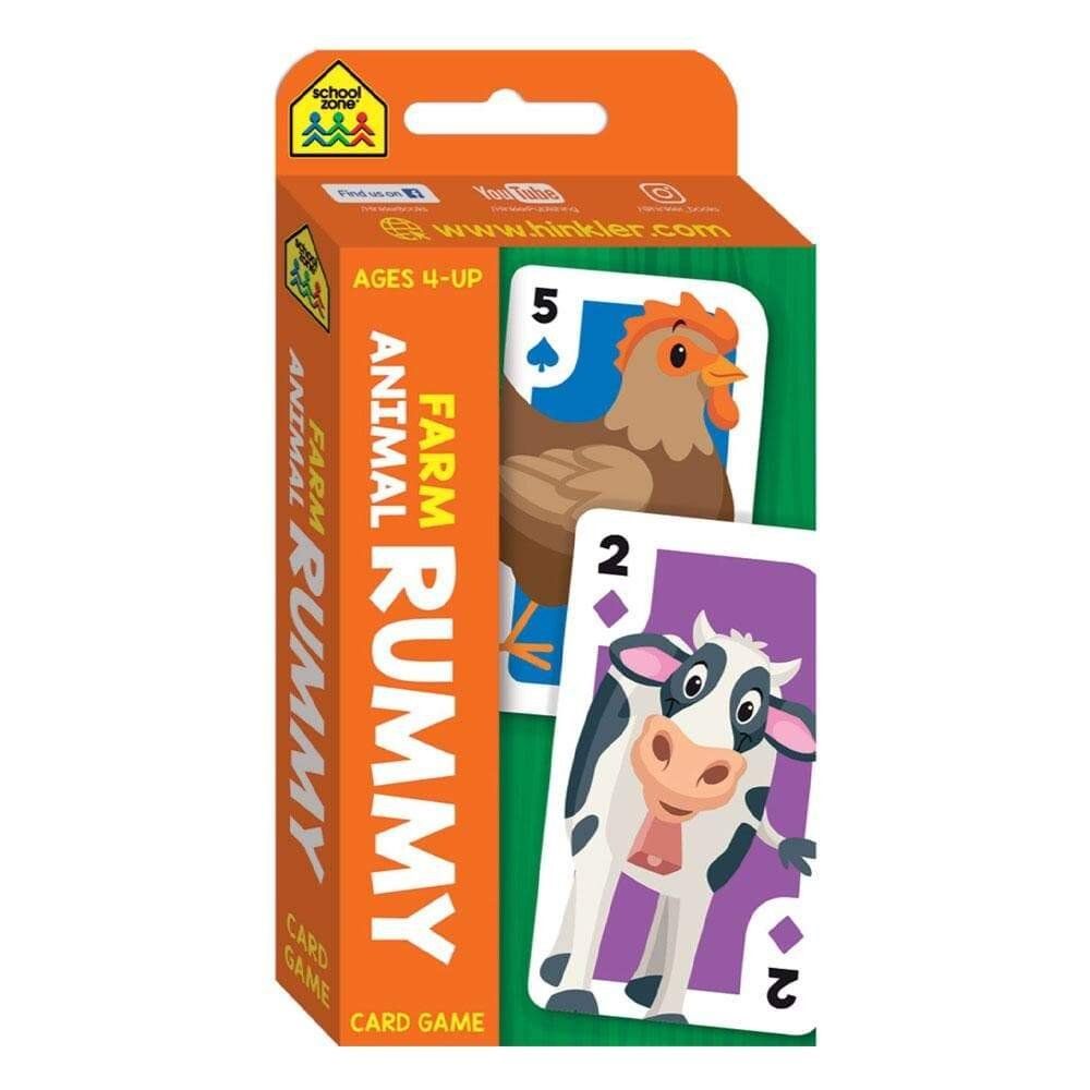 Hinkler | School Zone Farm Animal Rummy 農場動物卡牌遊戲 | HKTVmall 香港最大網購平台