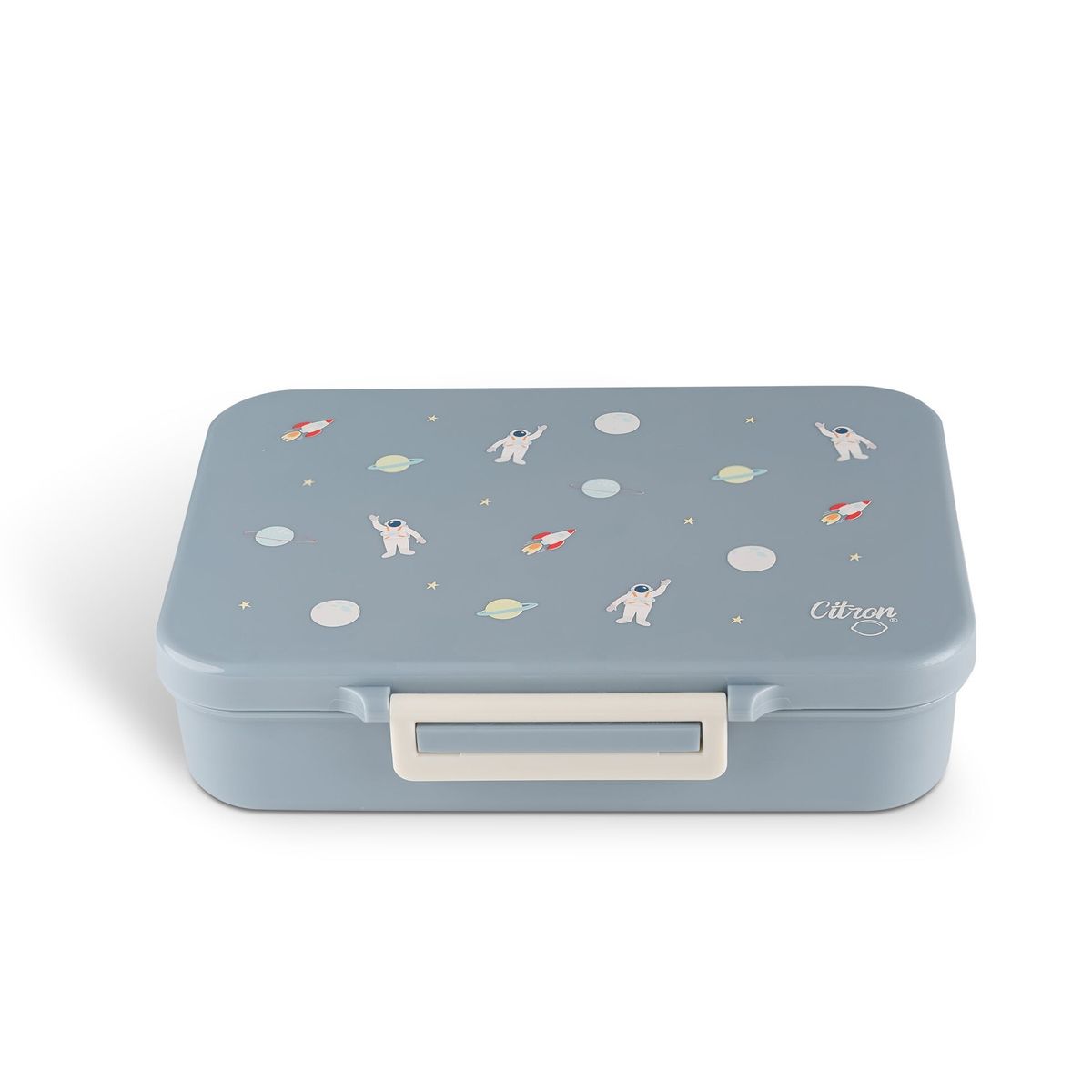 Incredible Tritan Lunchbox with Saucer - Spaceship - Dusty Blue