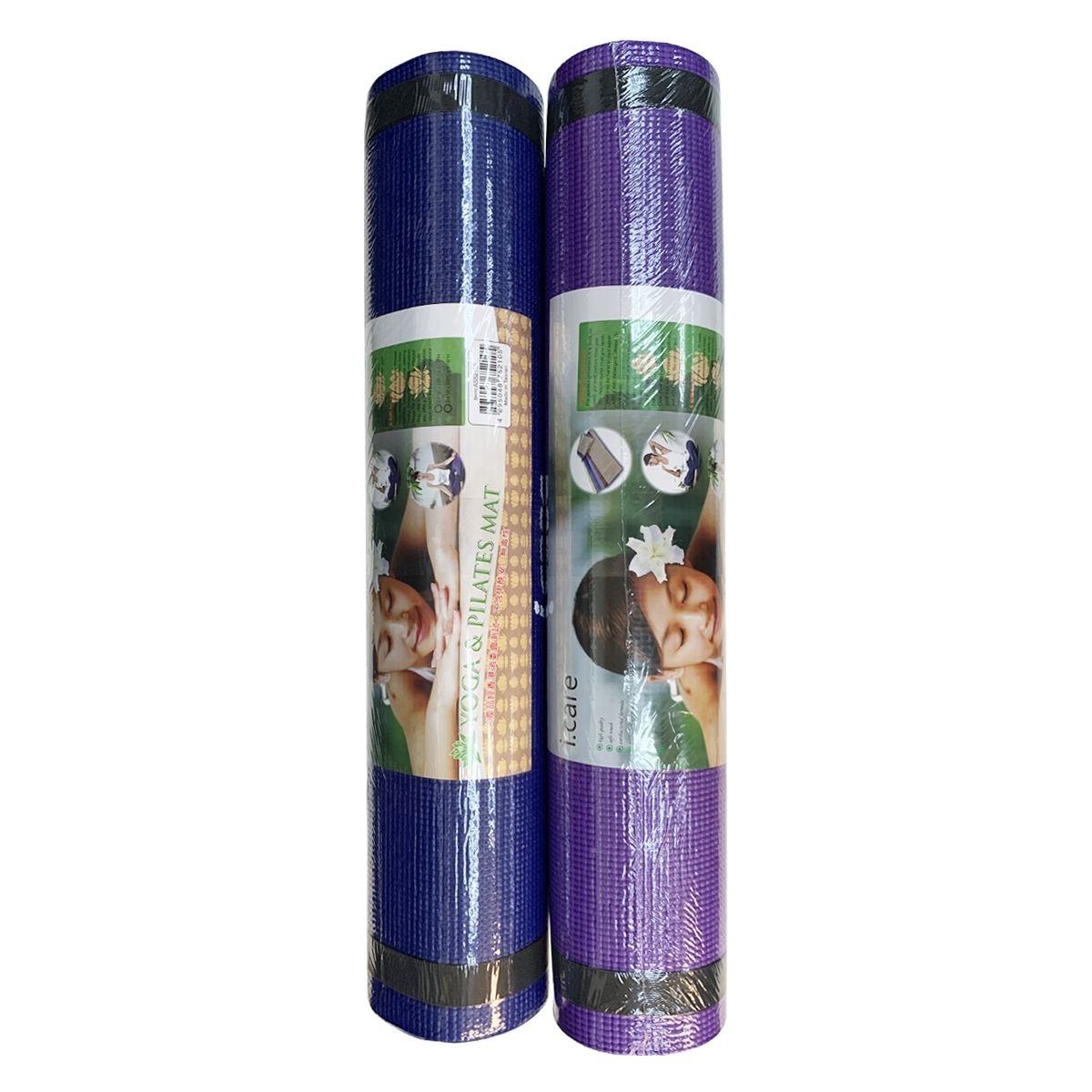 PVC瑜伽墊 173*61*0.6cm （藍/紫色）顏色隨機發/防滑/運動健身