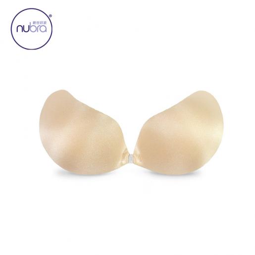 Private Shop, NuBra Seamless Demi Silicone Adhesive Bra, Color : Beige  Ivory (For Fair to Light Skin Tone, Size : A