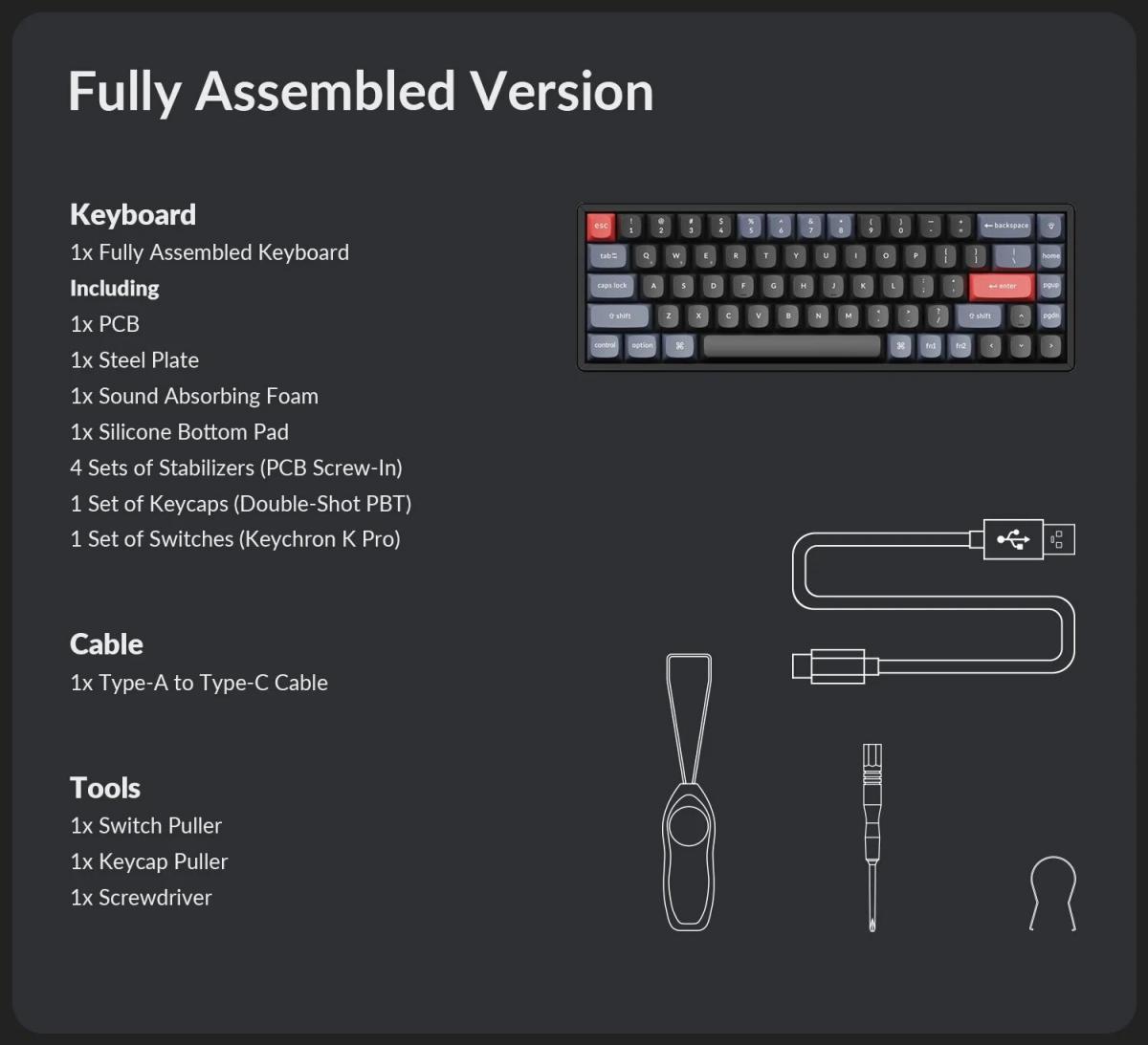 【セール新作】Keychron(キークロン) k6 pro 付属品全部あり キーボード