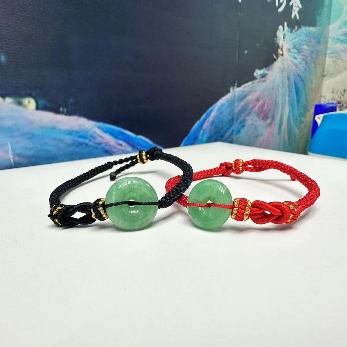 New Year's gift｜Mo Xiangli natural jade safety buckle bracelet｜Male and female pair
