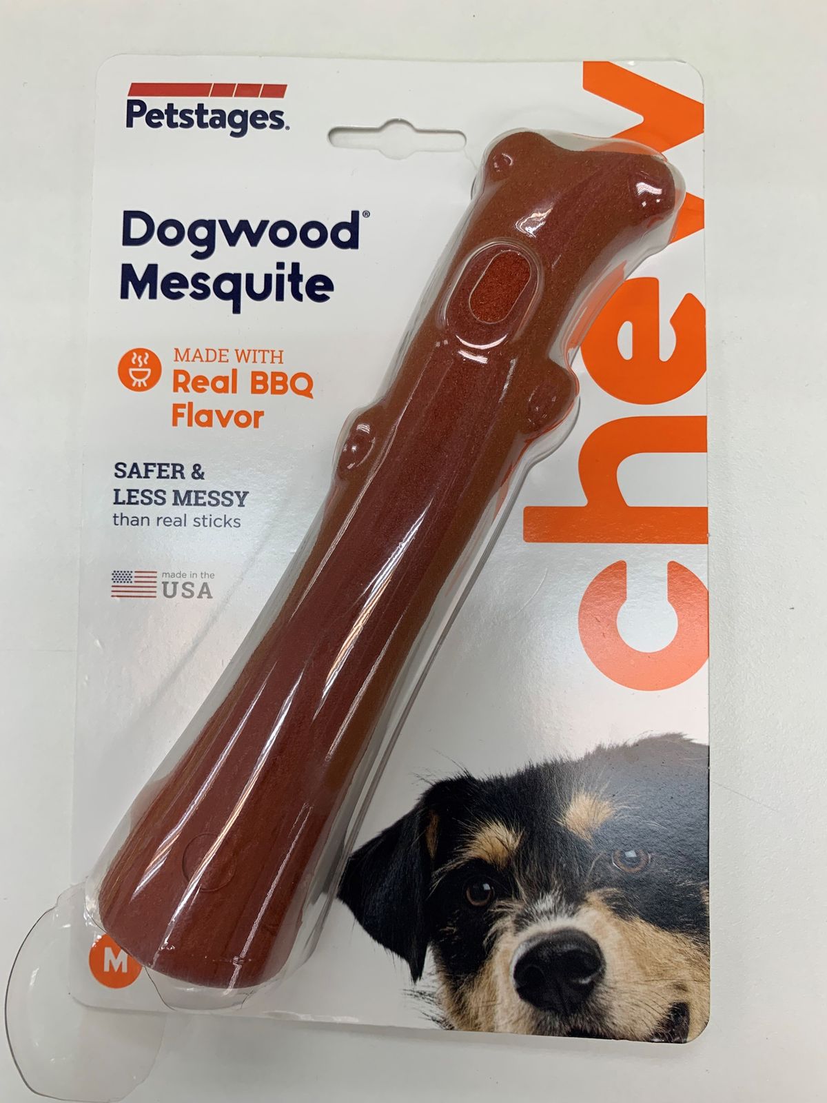 Petstages Dogwood Mesquite Real BBQ Flavor Medium Slightly