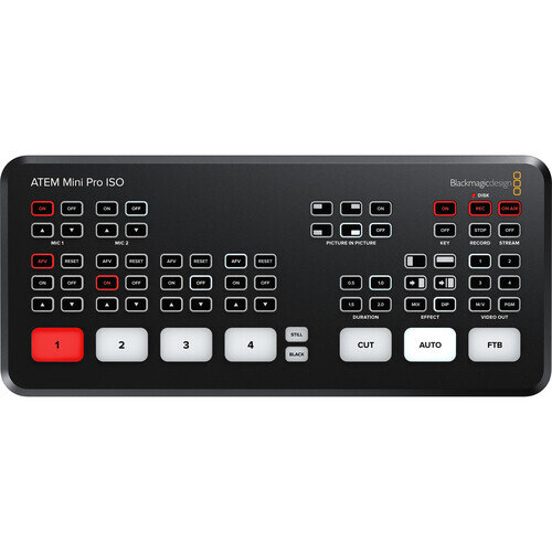 Blackmagicdesign | ATEM Mini Pro ISO HDMI 直播切換器| 顏色: 深黑色