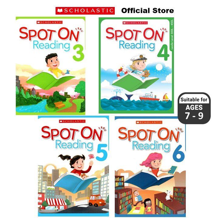 SCHOLASTIC | 小學英語讀物 Spot On Reading Comprehension Workbook Set A (#3-6 ...