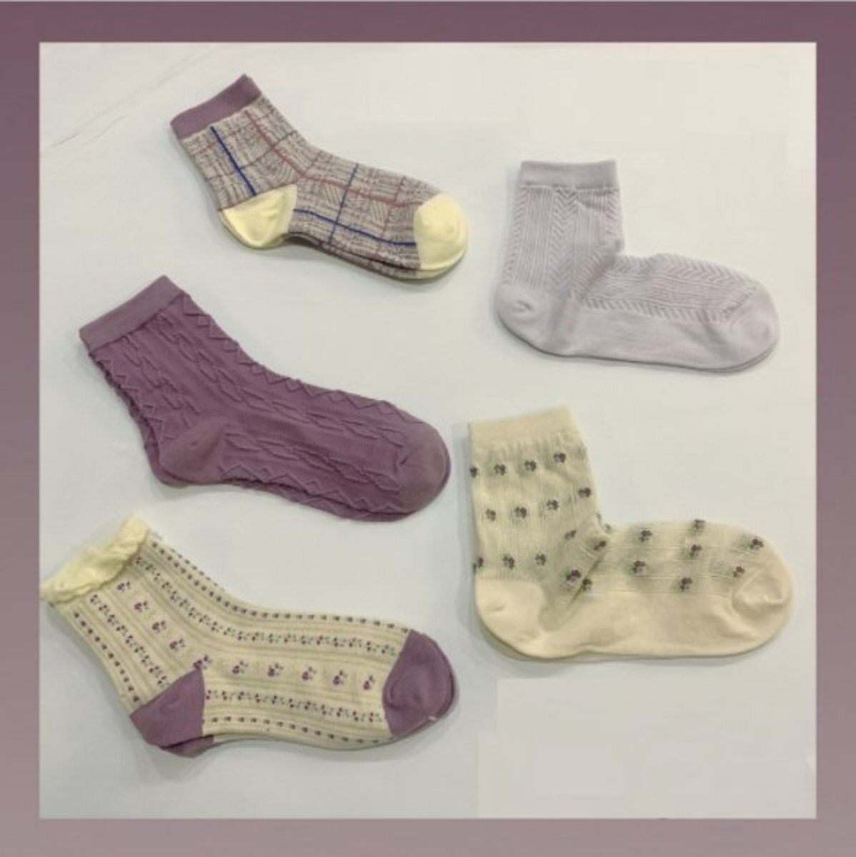 （5雙）襪子女薄款lolita中筒襪