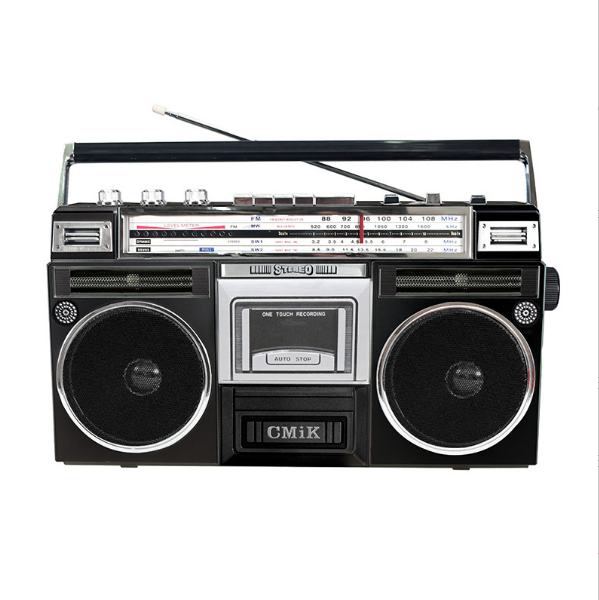 Others, 收音機懷舊古董老式磁帶機復古手提錄音機多功能播放器（黑色）