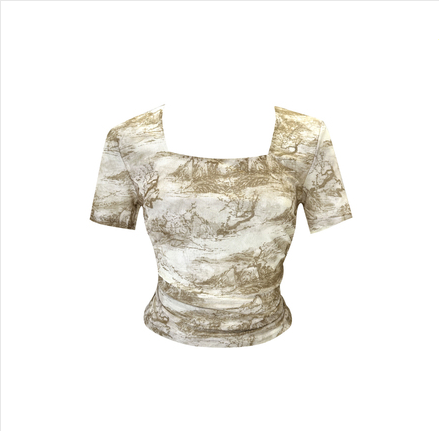 T恤（卡其色/S-M碼）（下單後聯絡客服確認發貨尺碼）#F143007690