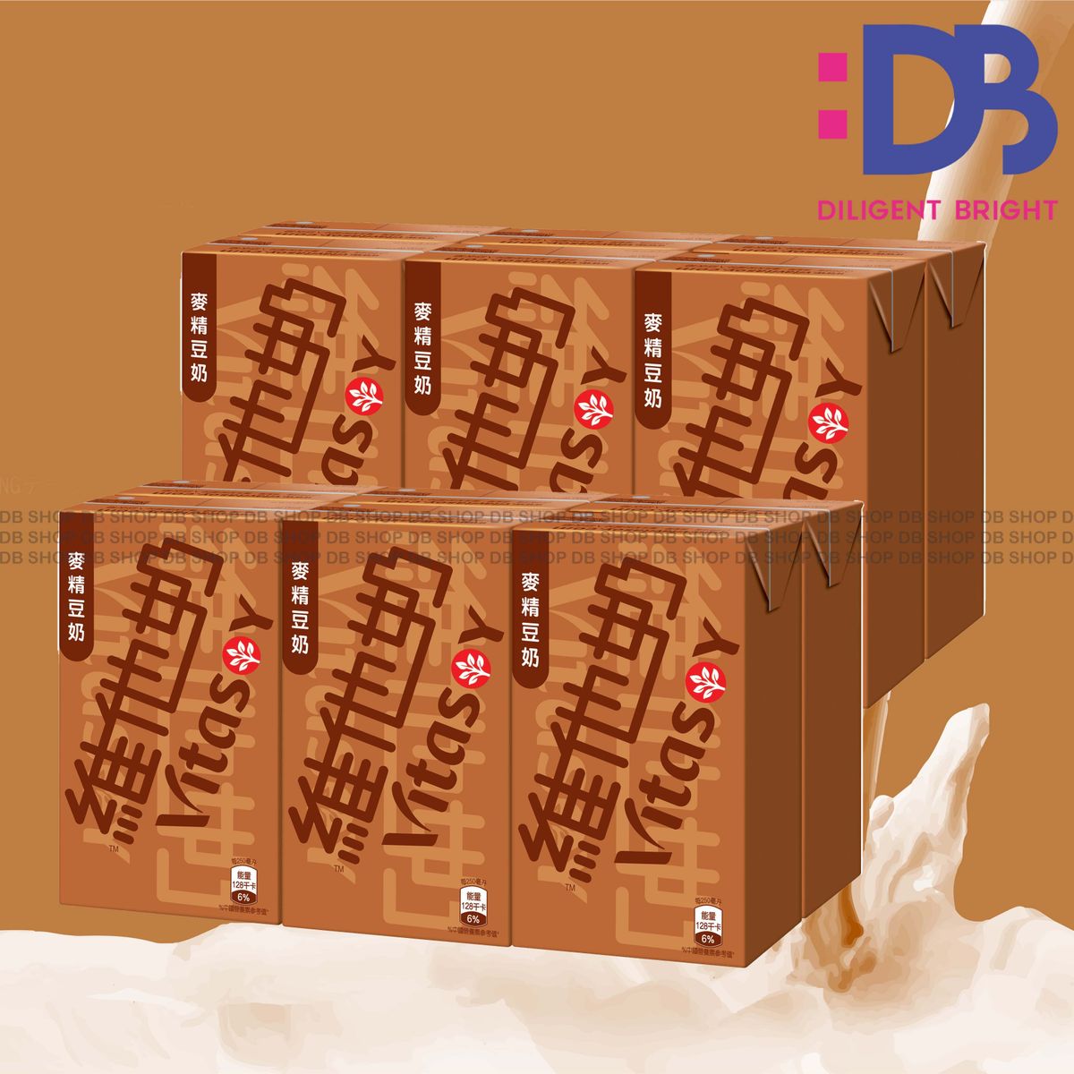 紙包裝-麥精豆奶 (250毫升X 6 X 2)