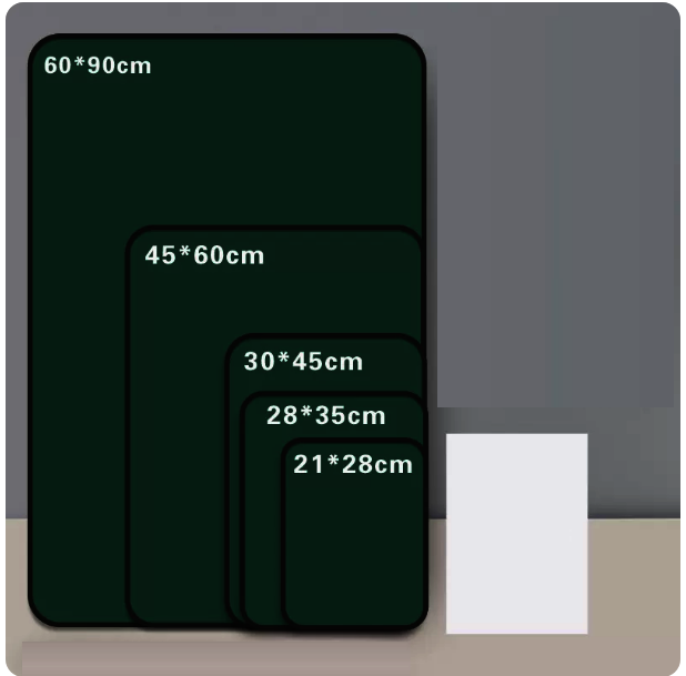 掛式雙面寫字板（黑邊雙面綠）（尺寸：45x60cm）
