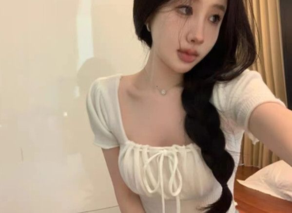 純欲方領系帶針織衫（白色 均碼）#F46015239