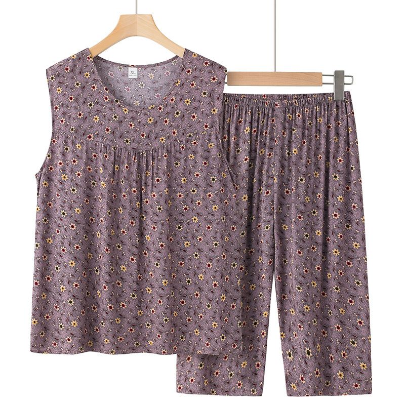 老年人無袖背心套裝( XL-3XL碼 4號色）【下單後請聯絡客服確認發貨尺碼】F001099166
